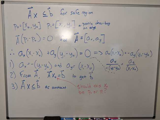 A whiteboard with math